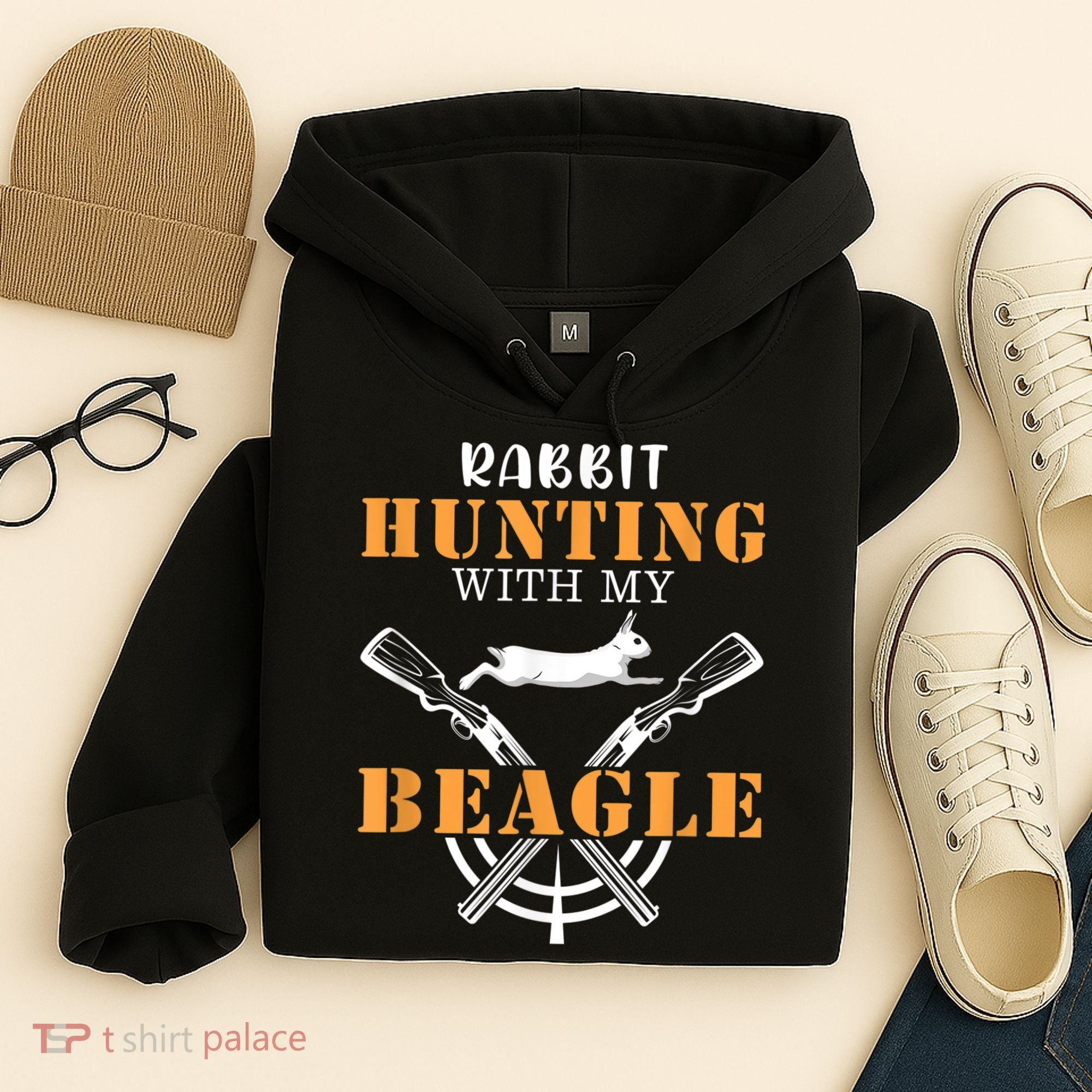 Rabbit Hunting With My Beagle Cute Proud Hunter Outfit Hoodie