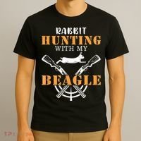 Rabbit Hunting With My Beagle Cute Proud Hunter Outfit T-Shirt thumb 3