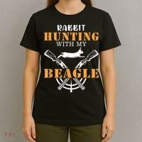 Rabbit Hunting With My Beagle Cute Proud Hunter Outfit T-Shirt thumb 4
