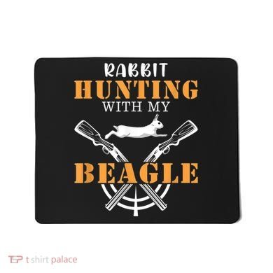 Rabbit Hunting With My Beagle Cute Proud Hunter Outfit Mousepad