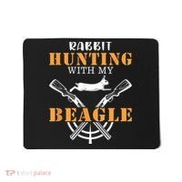 Rabbit Hunting With My Beagle Cute Proud Hunter Outfit Mousepad thumb 0