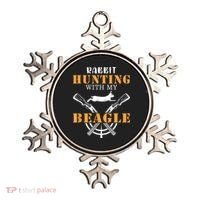Rabbit Hunting With My Beagle Cute Proud Hunter Outfit Ornament thumb 0