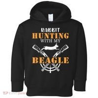Rabbit Hunting With My Beagle Cute Proud Hunter Outfit Toddler Hoodie thumb 0