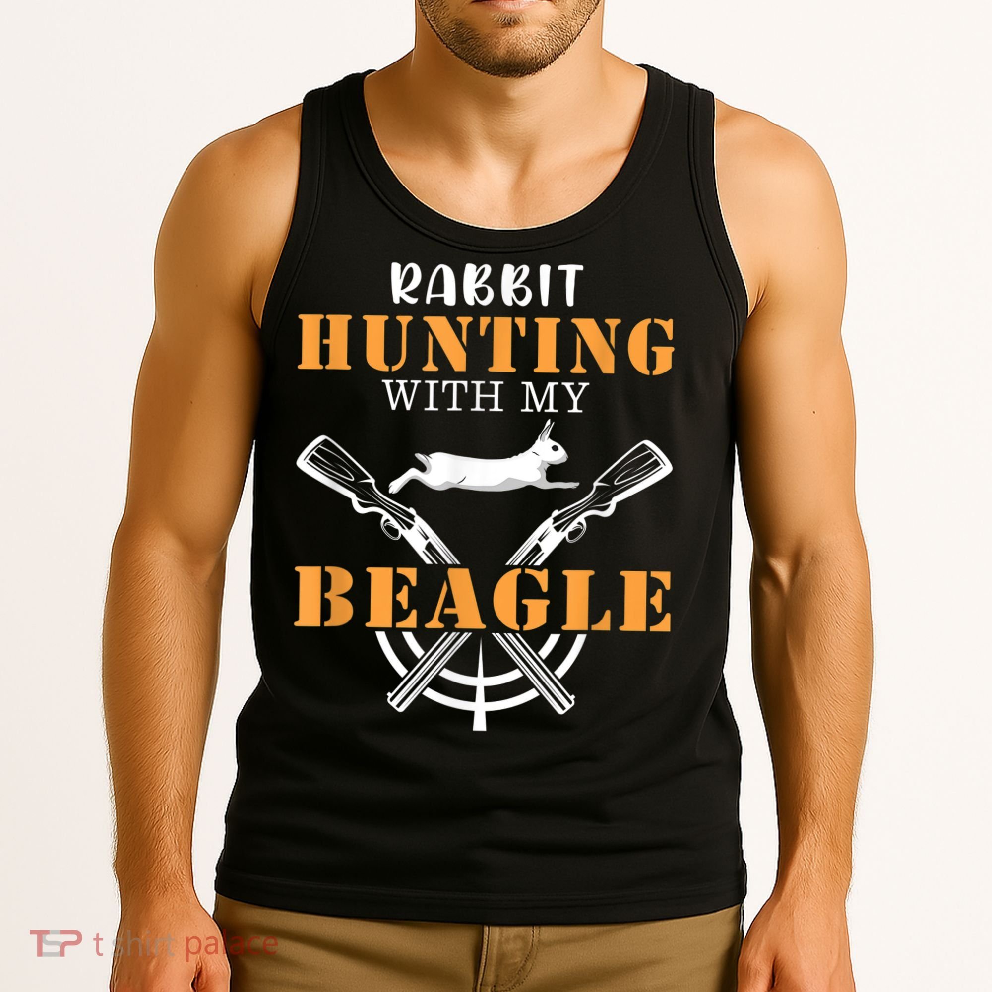 Rabbit Hunting With My Beagle Cute Proud Hunter Outfit Tank Top
