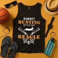 Rabbit Hunting With My Beagle Cute Proud Hunter Outfit Tank Top thumb 4