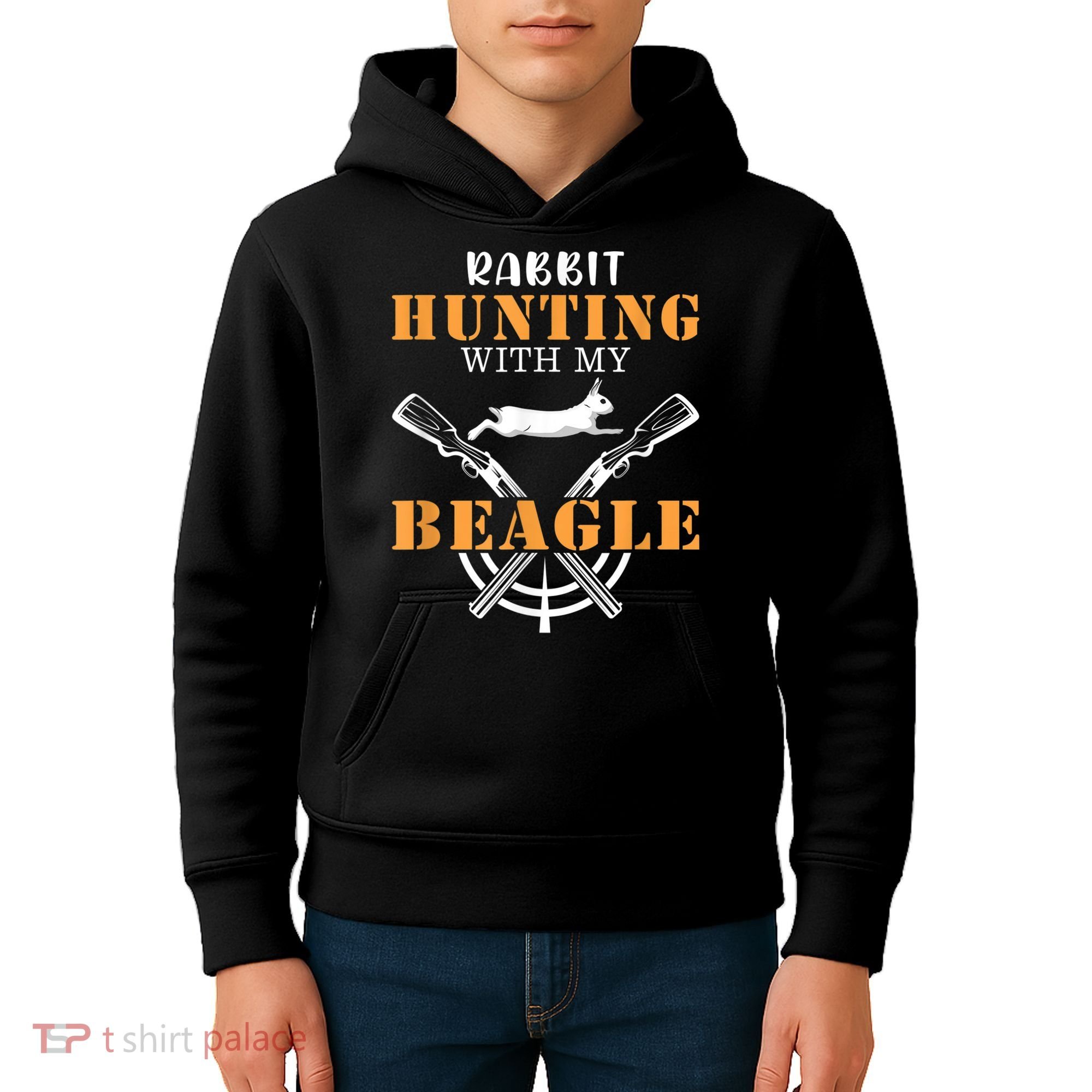 Rabbit Hunting With My Beagle Cute Proud Hunter Outfit Kids Hoodie