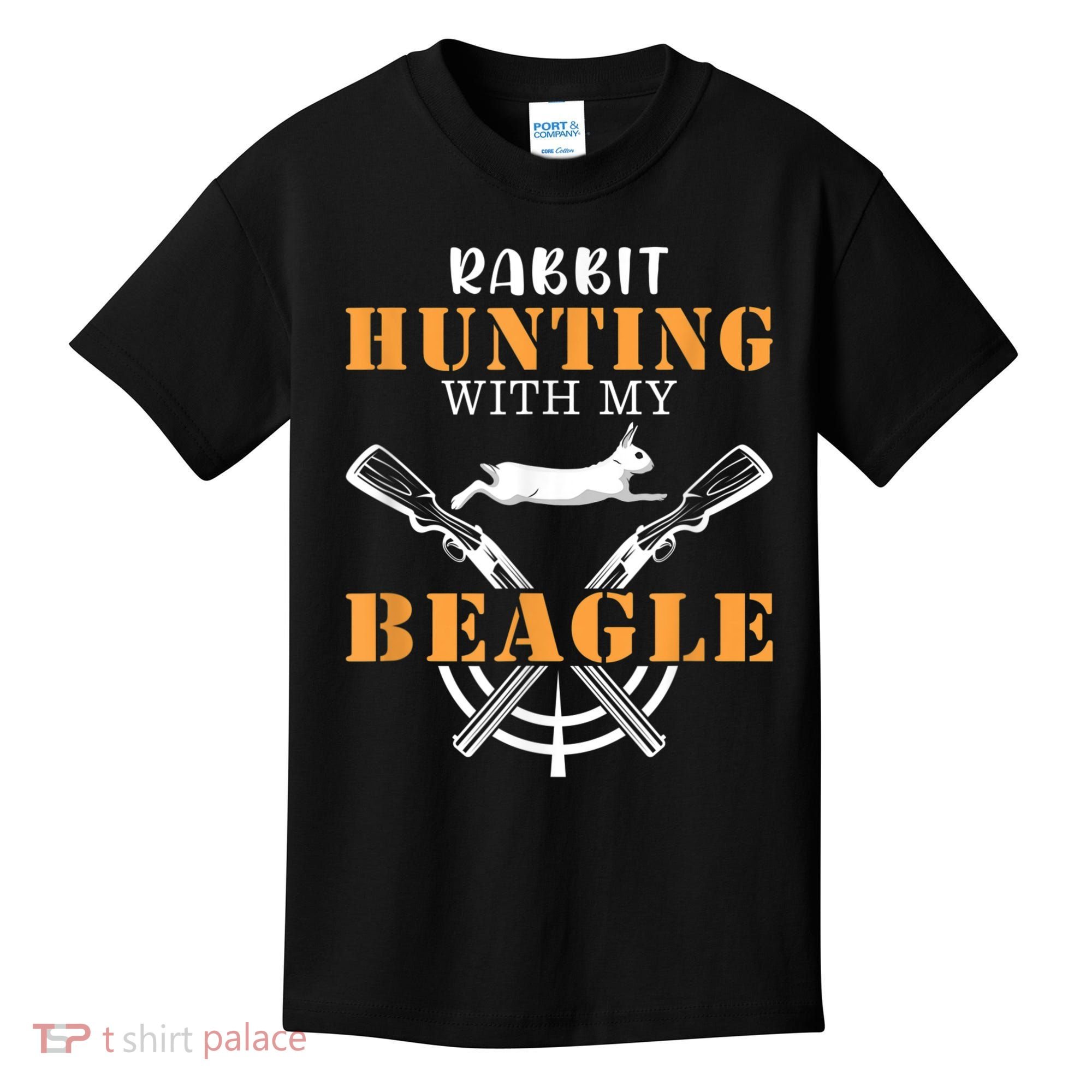 Rabbit Hunting With My Beagle Cute Proud Hunter Outfit Kids T-Shirt
