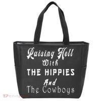 Raising Hell With The Hippies & The Cowboys Tote Bag thumb 0