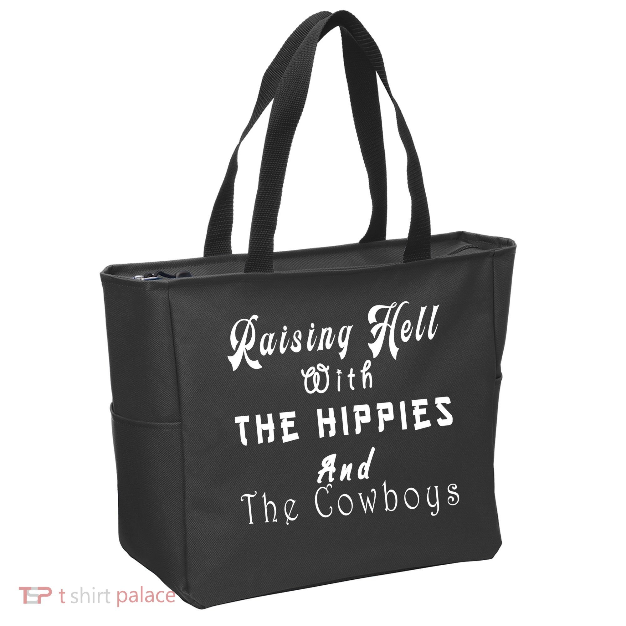 Raising Hell With The Hippies & The Cowboys Tote Bag