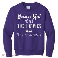 Raising Hell With The Hippies & The Cowboys Kids Sweatshirt thumb 0