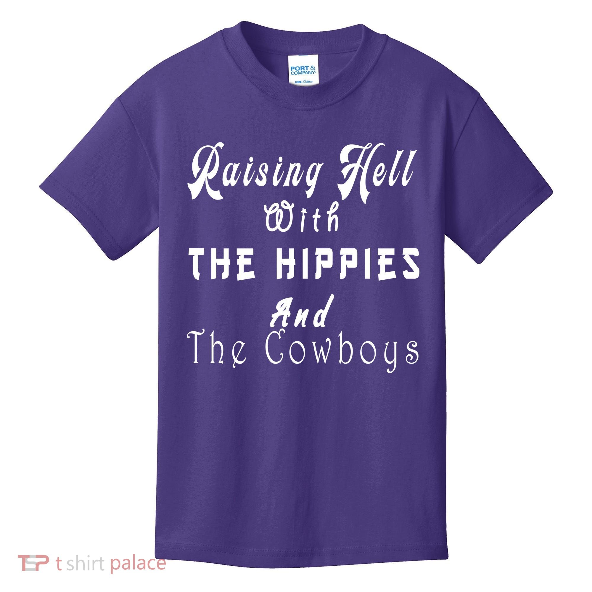 Raising Hell With The Hippies & The Cowboys Kids T-Shirt