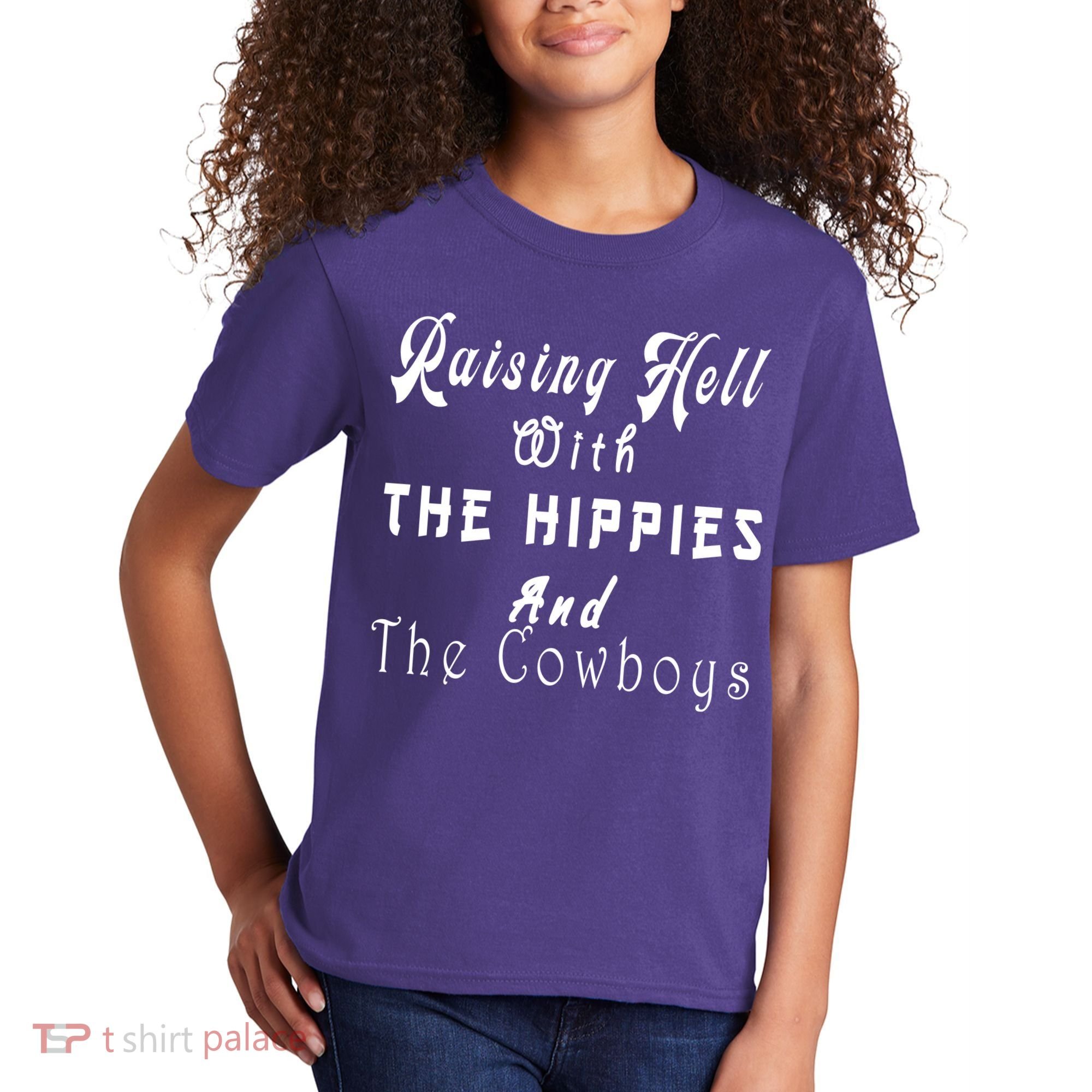 Raising Hell With The Hippies & The Cowboys Kids T-Shirt