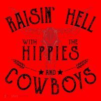 Raisin Hell With The Hippies And The Cowboys Country Santa Hat thumb 1