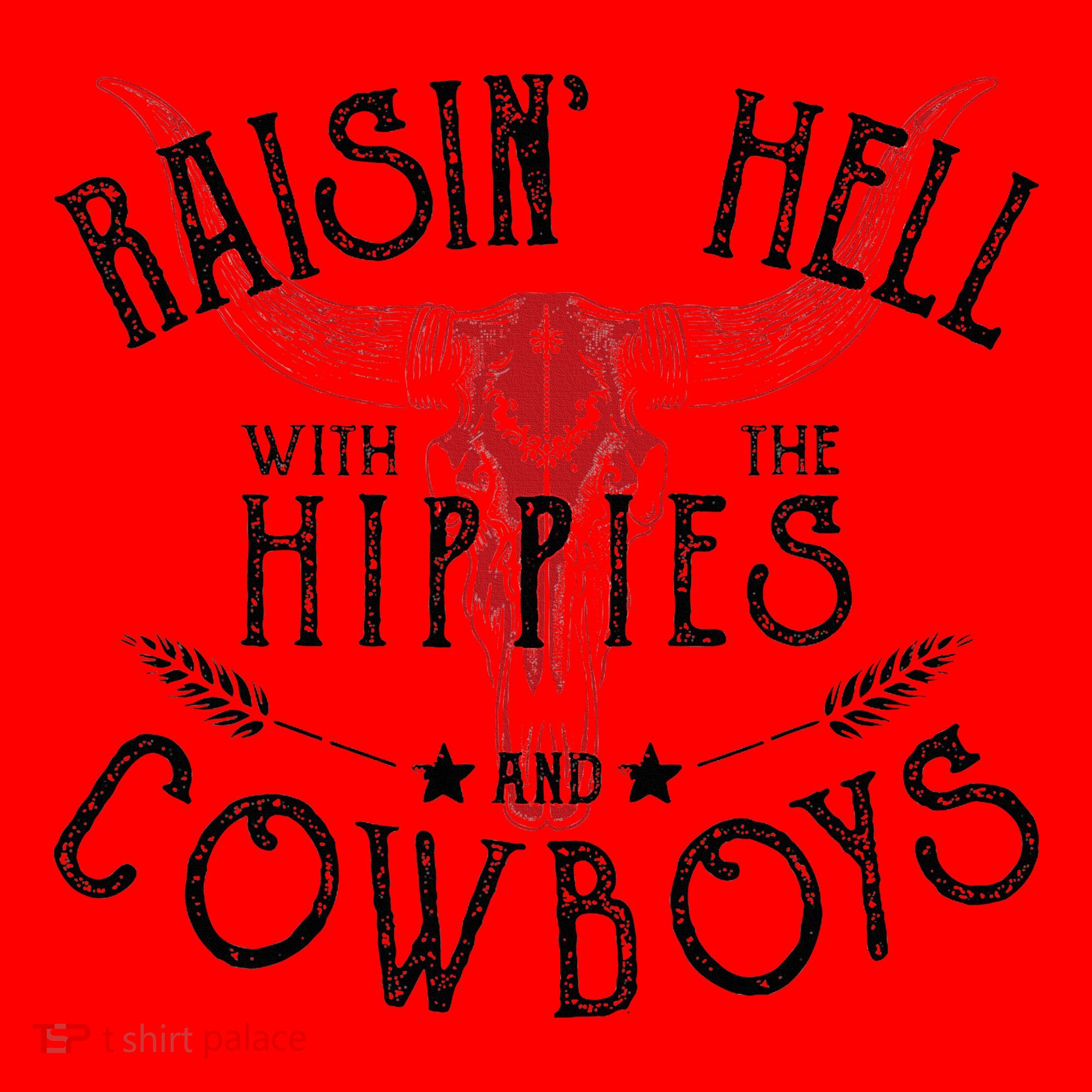 Raisin Hell With The Hippies And The Cowboys Country Santa Hat
