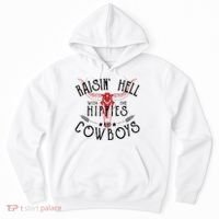 Raisin Hell With The Hippies And The Cowboys Country Hoodie thumb 0
