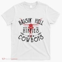 Raisin Hell With The Hippies And The Cowboys Country T-Shirt thumb 0