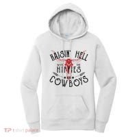 Raisin Hell With The Hippies And The Cowboys Country Women's Hoodie thumb 0