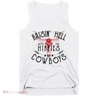 Raisin Hell With The Hippies And The Cowboys Country Tank Top thumb 0