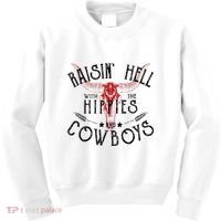 Raisin Hell With The Hippies And The Cowboys Country Kids Sweatshirt thumb 0