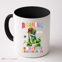 Roaring Into 100 Days Of Kindergarten Back To School Meaningful Gift Coffee Mug thumb 0