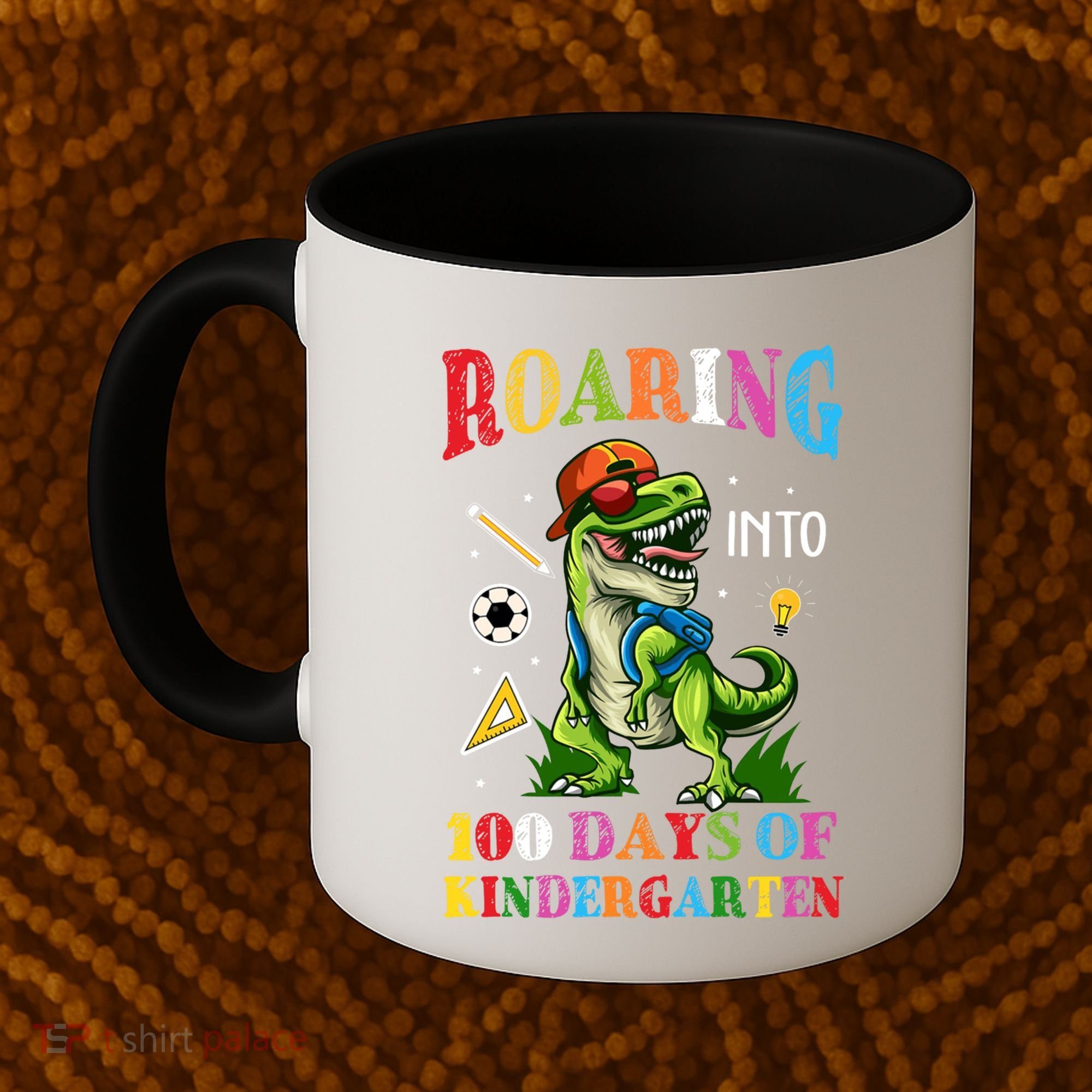 Roaring Into 100 Days Of Kindergarten Back To School Meaningful Gift Coffee Mug