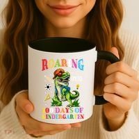 Roaring Into 100 Days Of Kindergarten Back To School Meaningful Gift Coffee Mug thumb 3