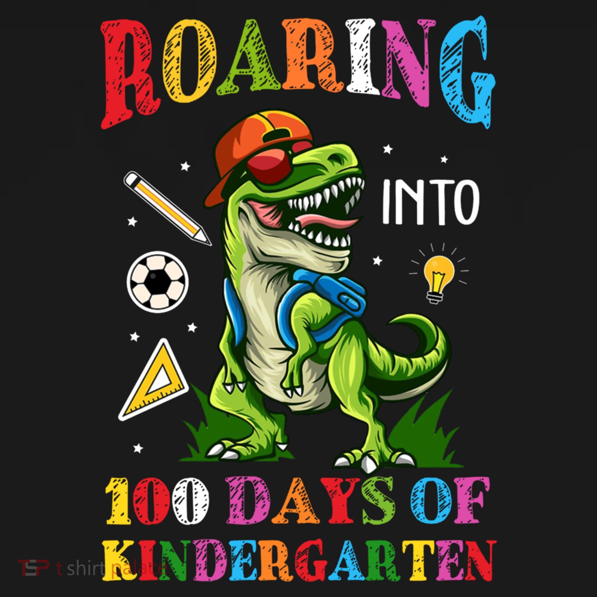 Roaring Into 100 Days Of Kindergarten Back To School Meaningful Gift Women's Hoodie