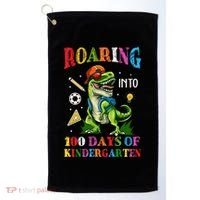Roaring Into 100 Days Of Kindergarten Back To School Meaningful Gift Golf Towel thumb 0