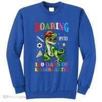 Roaring Into 100 Days Of Kindergarten Back To School Meaningful Gift Sweatshirt thumb 0
