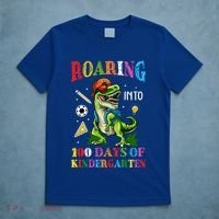 Roaring Into 100 Days Of Kindergarten Back To School Meaningful Gift T-Shirt thumb 5