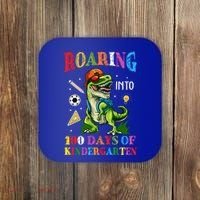 Roaring Into 100 Days Of Kindergarten Back To School Meaningful Gift Coaster thumb 0