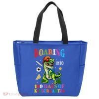 Roaring Into 100 Days Of Kindergarten Back To School Meaningful Gift Tote Bag thumb 0