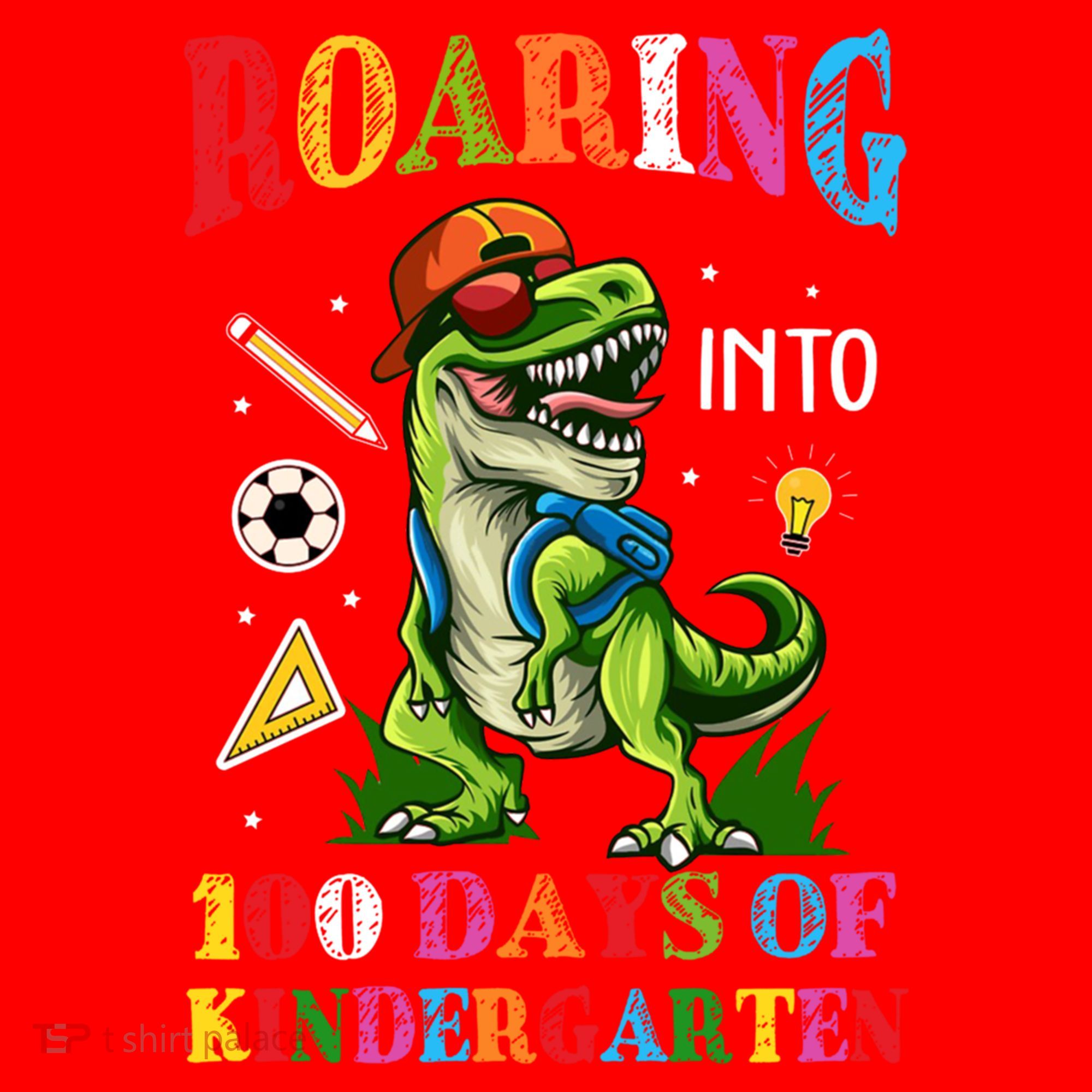 Roaring Into 100 Days Of Kindergarten Back To School Meaningful Gift Santa Hat