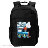 Rollin Into 4 Train 4th Birthday Party Supply Birthday Boy Backpack thumb 0