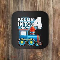Rollin Into 4 Train 4th Birthday Party Supply Birthday Boy Coaster thumb 0