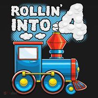 Rollin Into 4 Train 4th Birthday Party Supply Birthday Boy Women's Hoodie thumb 2