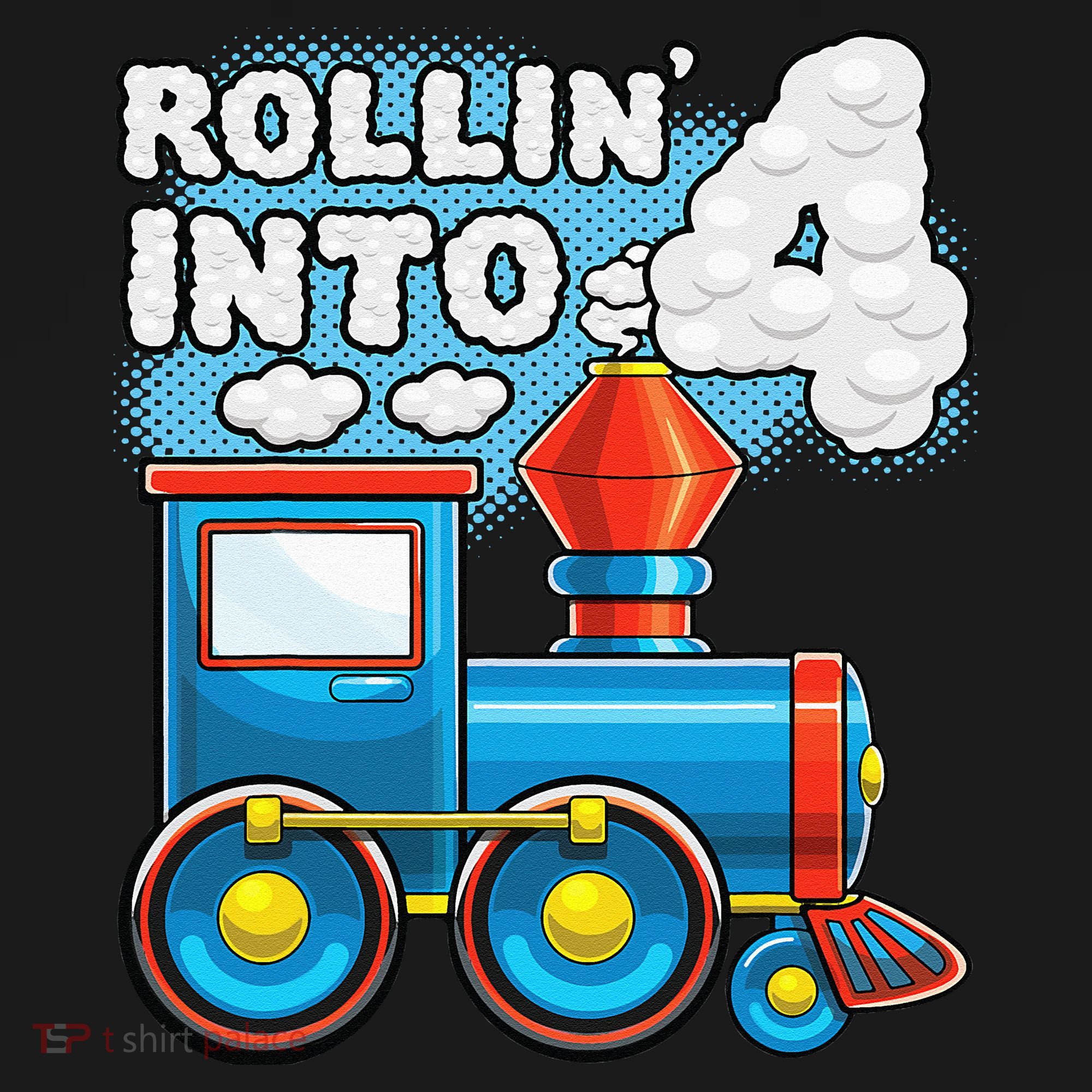 Rollin Into 4 Train 4th Birthday Party Supply Birthday Boy Women's Hoodie