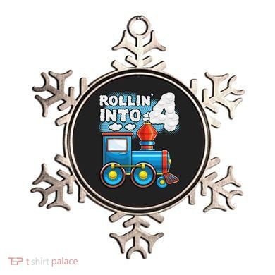 Rollin Into 4 Train 4th Birthday Party Supply Birthday Boy Ornament