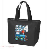 Rollin Into 4 Train 4th Birthday Party Supply Birthday Boy Tote Bag thumb 3