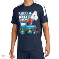 Rollin Into 4 Train 4th Birthday Party Supply Birthday Boy Sport-Tek Competitor United Soccer Jersey thumb 0
