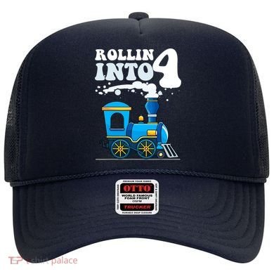 Rollin Into 4 Train 4th Birthday Party Four Years Old Boy Hat