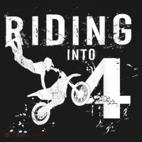 Riding Into 4 Years Old 4th Birthday Boy Dirt Bike Party T-Shirt thumb 7