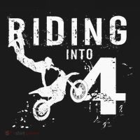 Riding Into 4 Years Old 4th Birthday Boy Dirt Bike Party Sweatshirt thumb 3