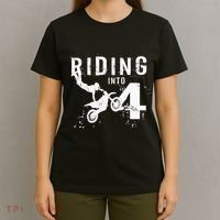 Riding Into 4 Years Old 4th Birthday Boy Dirt Bike Party T-Shirt thumb 4