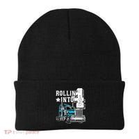 Rollin Into 4 Big Rig Semi Trailer Truck 4th Birthday Gift Beanie thumb 0
