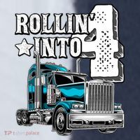 Rollin Into 4 Big Rig Semi Trailer Truck 4th Birthday Gift Sport-Tek Competitor United Soccer Jersey thumb 4