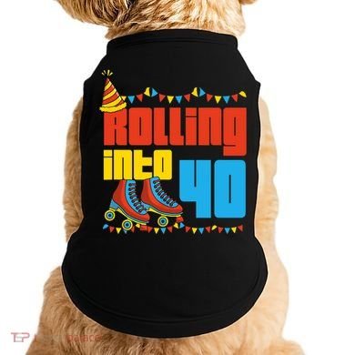 Rolling Into 40 Roller Skate 40th Birthday Party Supplies Doggie Tank