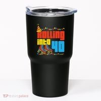 Rolling Into 40 Roller Skate 40th Birthday Party Supplies Tumbler thumb 0