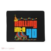 Rolling Into 40 Roller Skate 40th Birthday Party Supplies Mousepad thumb 0