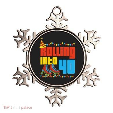Rolling Into 40 Roller Skate 40th Birthday Party Supplies Ornament